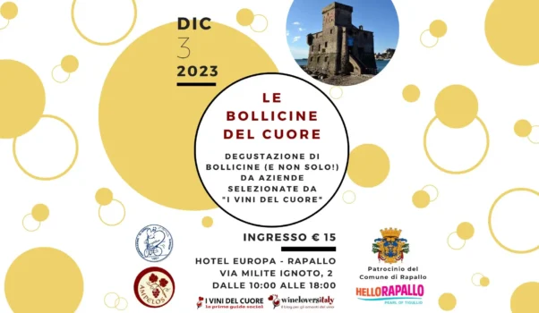 La seconda edizione de Le Bollicine del Cuore il 3 dicembre a Rapallo