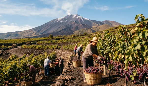 Vendemmia sull’Etna